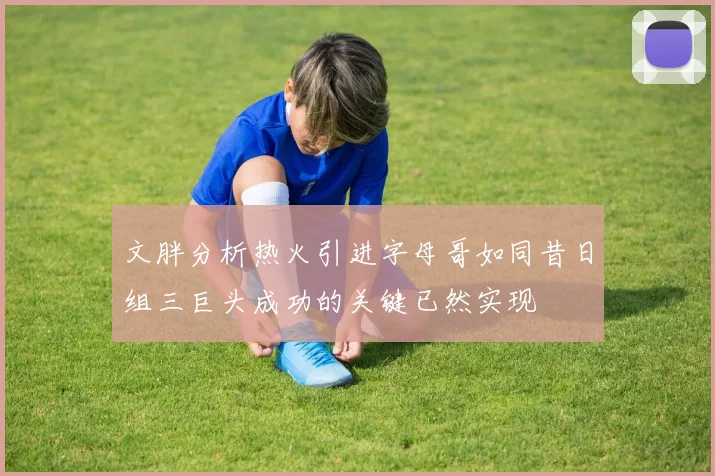 文胖分析热火引进字母哥如同昔日组三巨头成功的关键已然实现